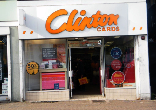 Illuminated Shop Sign in Beckenham - Clinton cards